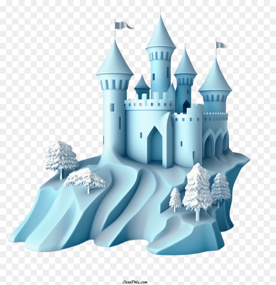 Castillo congelado, congelado, castillo, castillo de dibujos animados png