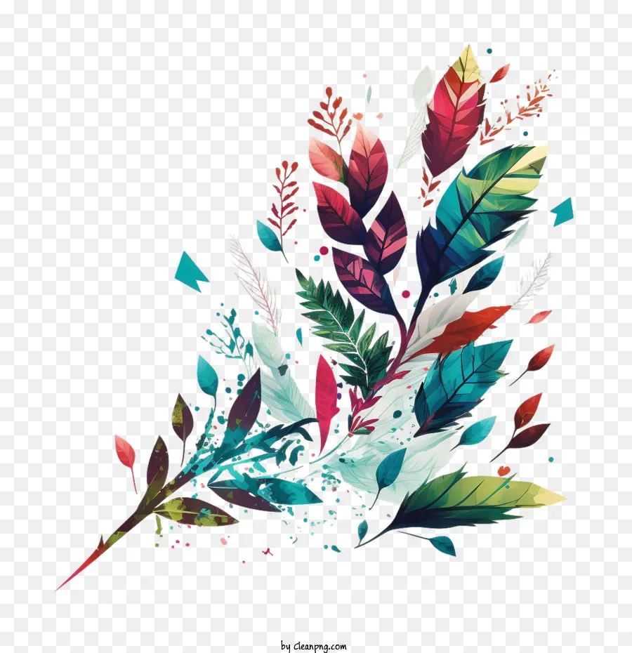 Floral Flecha，Colores De La Flecha De Los 90 PNG