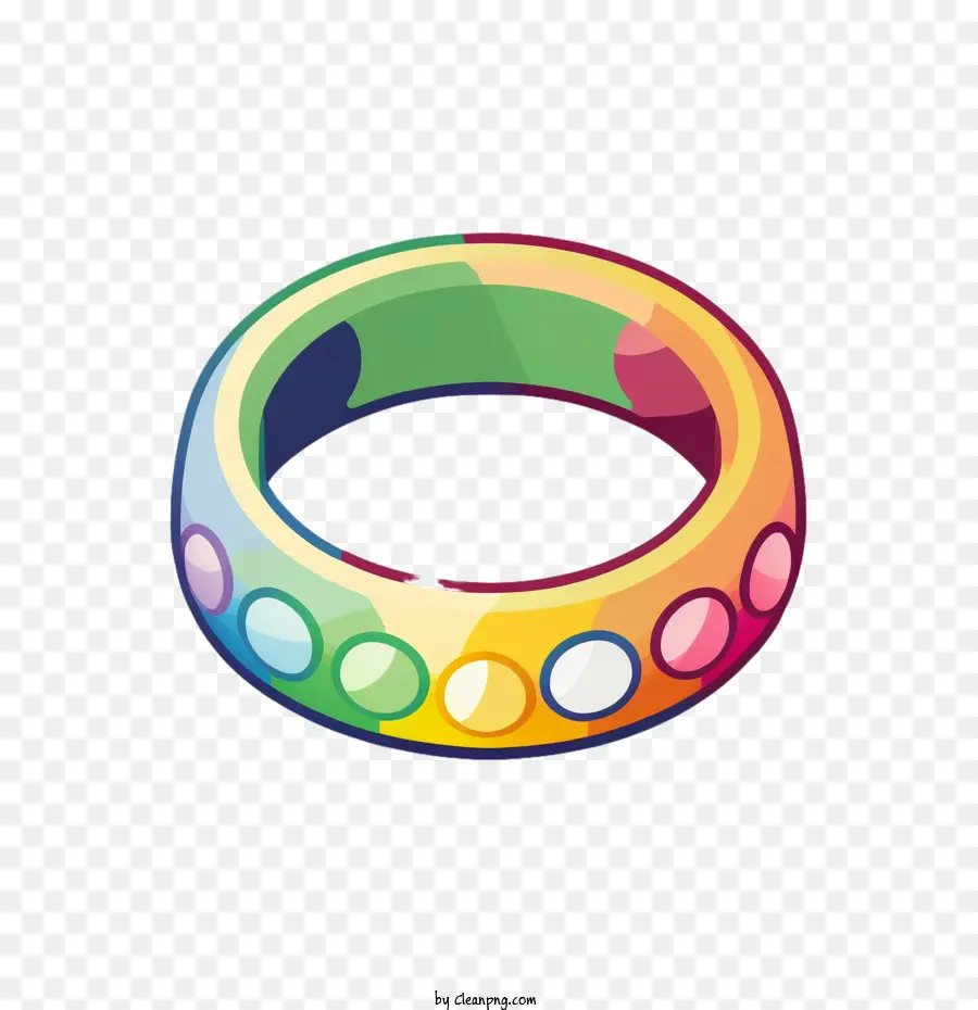 Lindo Anillo De Bodas，Anillo Colorido PNG