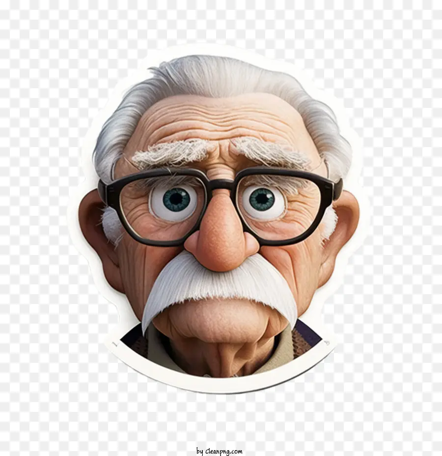 Abuelo De Pixar，Cara De Abuelo PNG