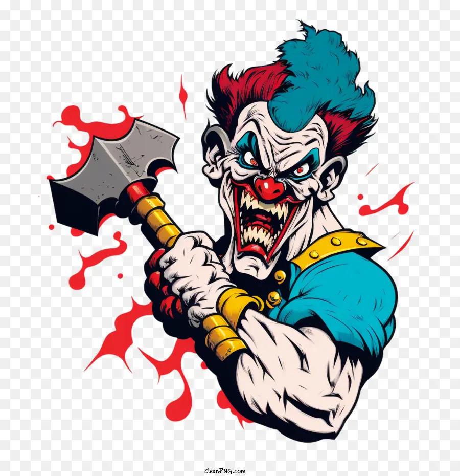 Hombre De Payaso De Cómics，Clown Man Malvado PNG