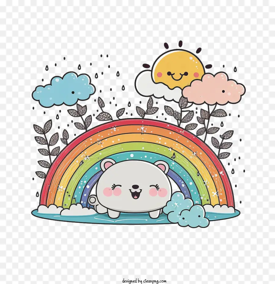 Lindo Arcoiris，Lindo Oso Con Arcoiris PNG