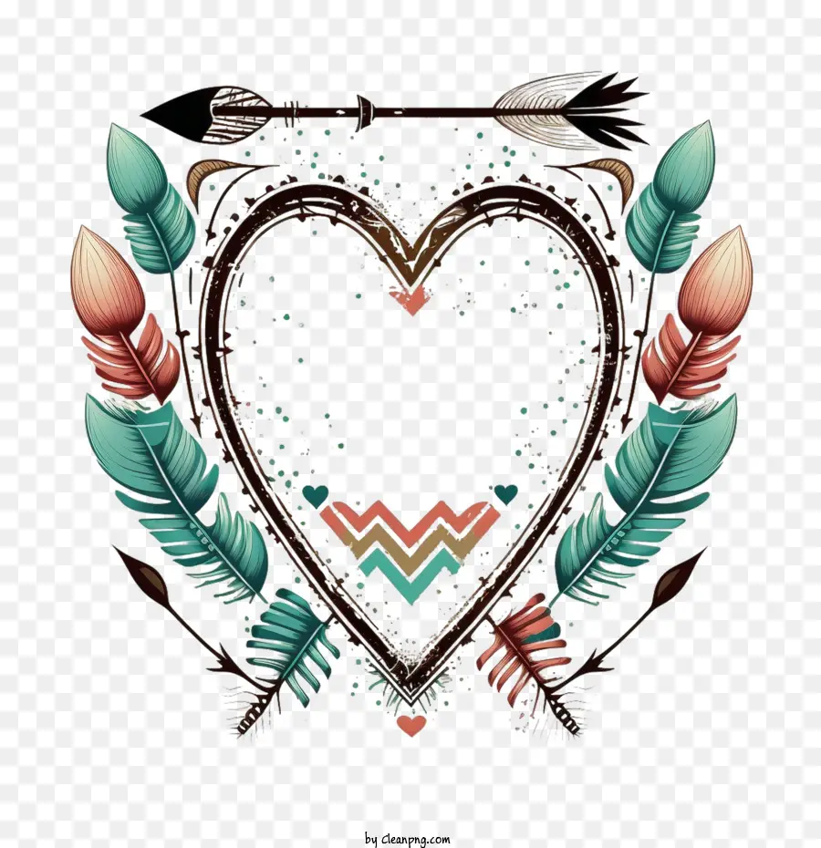 Flecha Hipster，Corazón De Flecha PNG