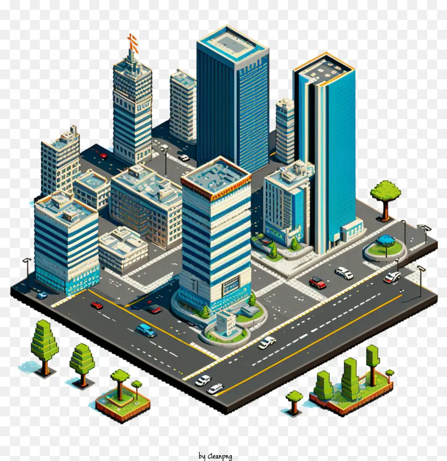 Pixel Art De La Ciudad De， PNG