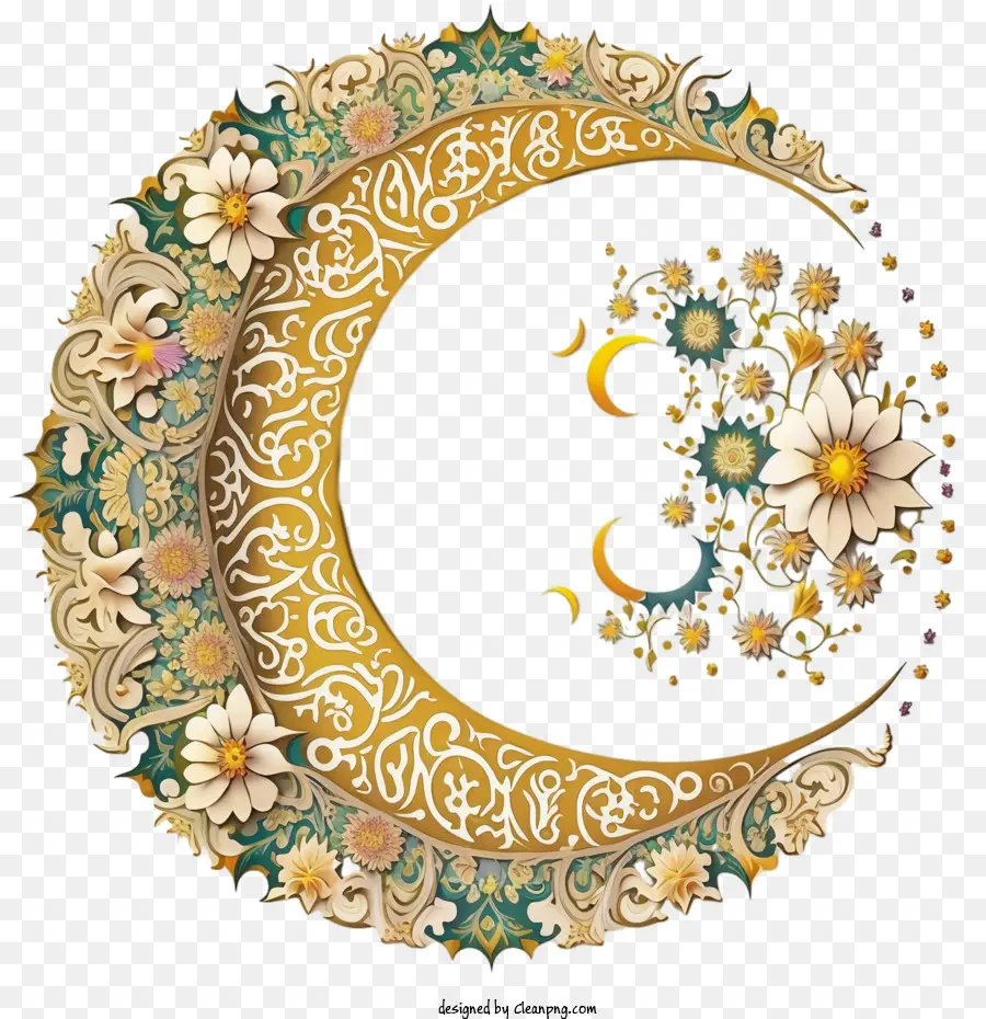 Crescent Moon，Luna Creciente Islámica PNG