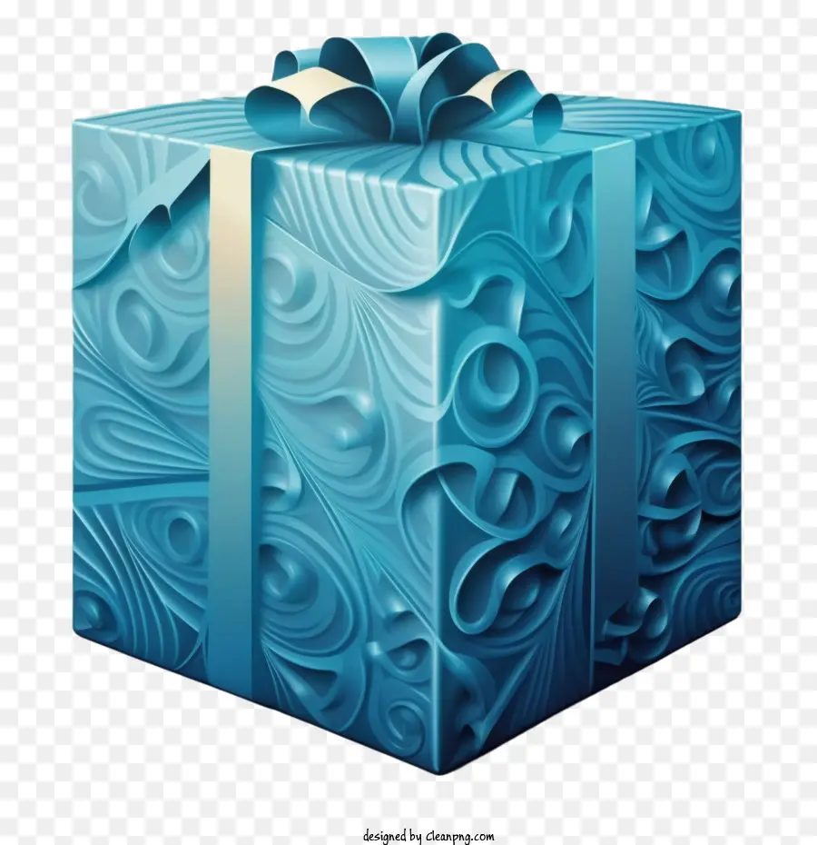 Caja De Regalo Psicodélica，Caja De Regalo Azul PNG