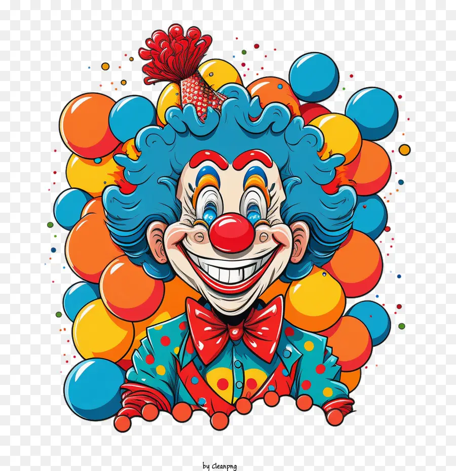 Hombre Payaso De Dibujos Animados，Payaso Con Globos PNG