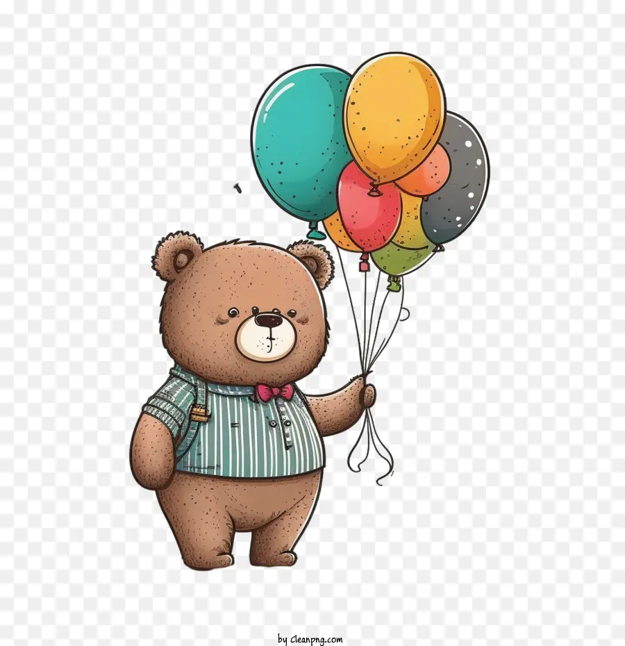 Lindo Oso，Oso Con Globos PNG