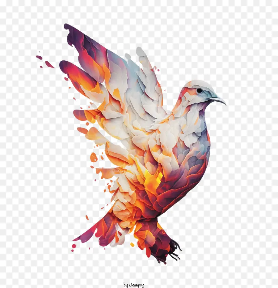 Burning Dove，Paloma Con Fuego PNG