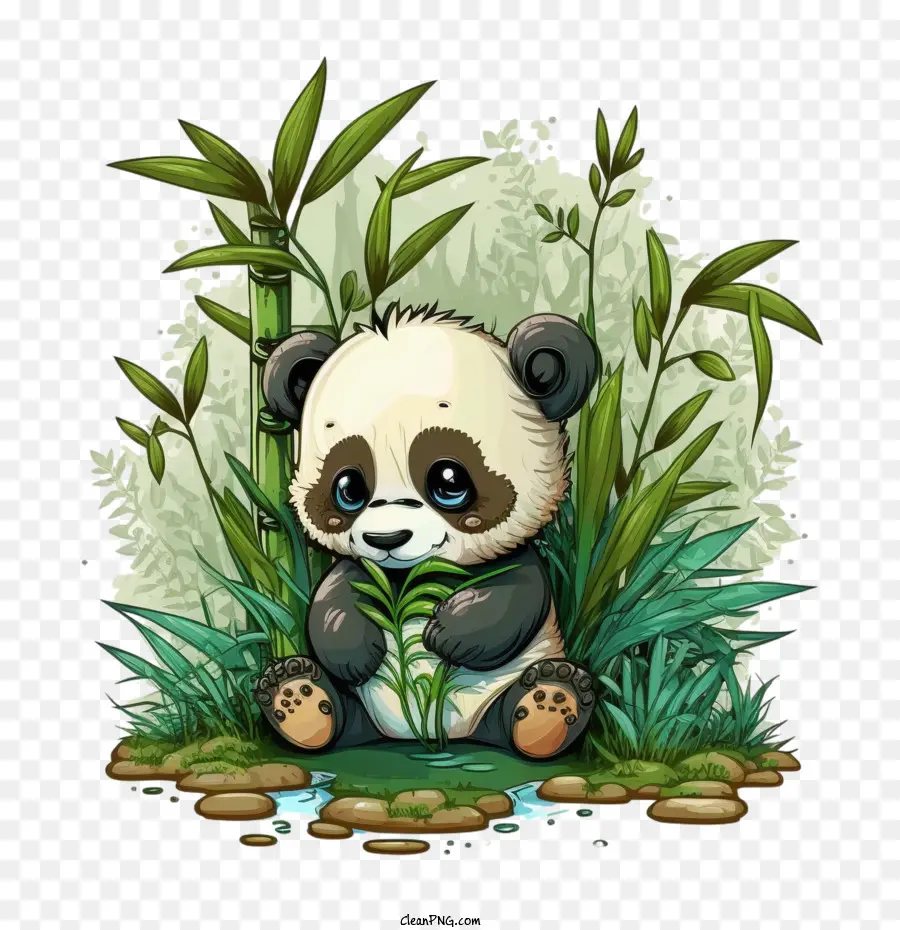 De Dibujos Animados Panda，Bebé Panda PNG