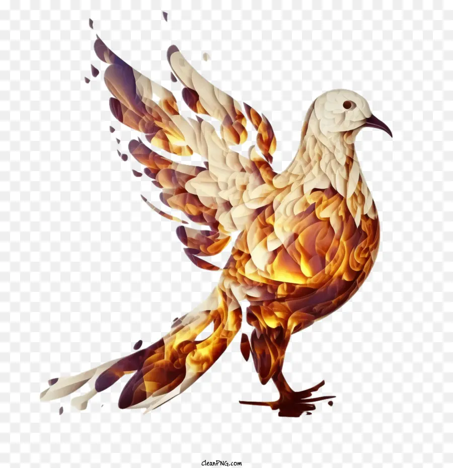 Burning Dove，Paloma Con Fuego PNG