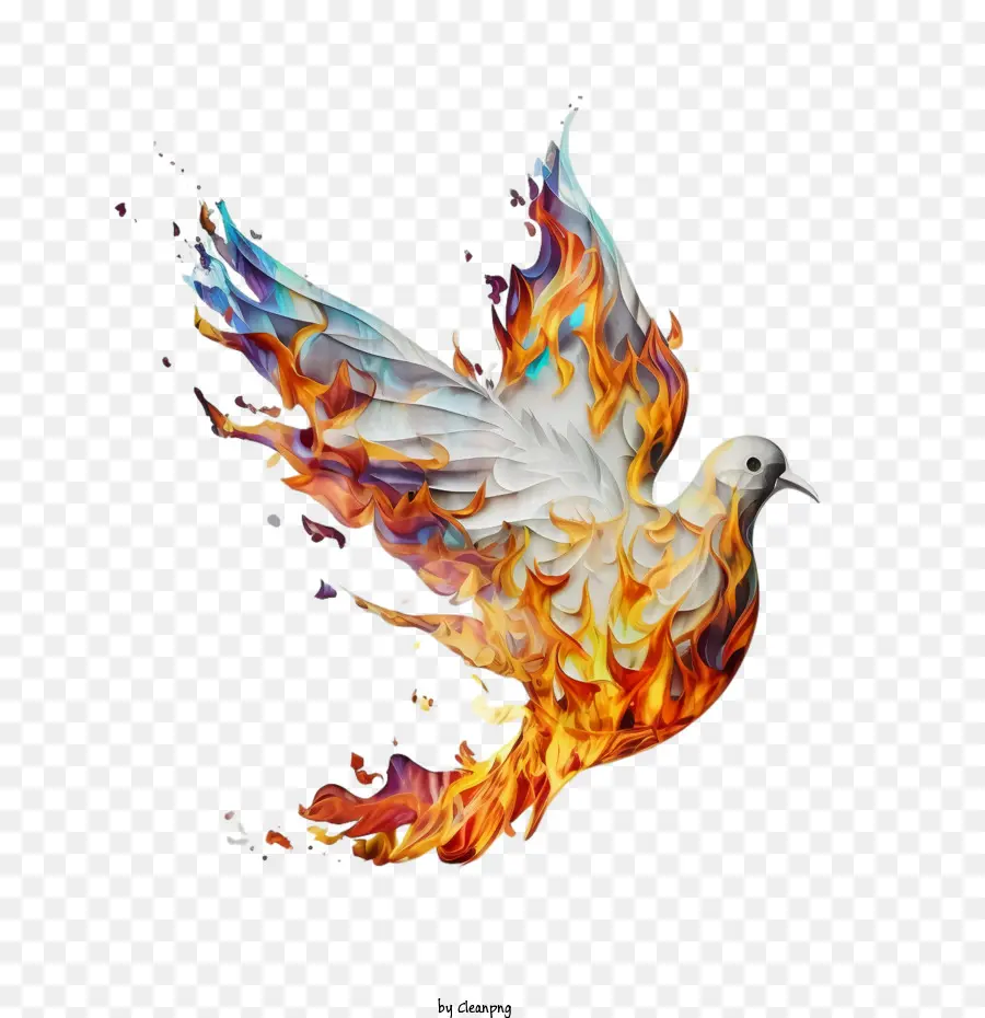 Burning Dove，Paloma Con Fuego PNG