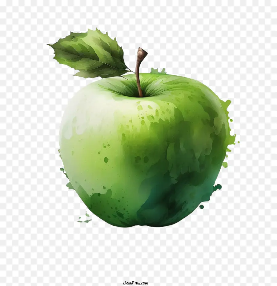 Acuarela De Apple，Manzana Realista PNG