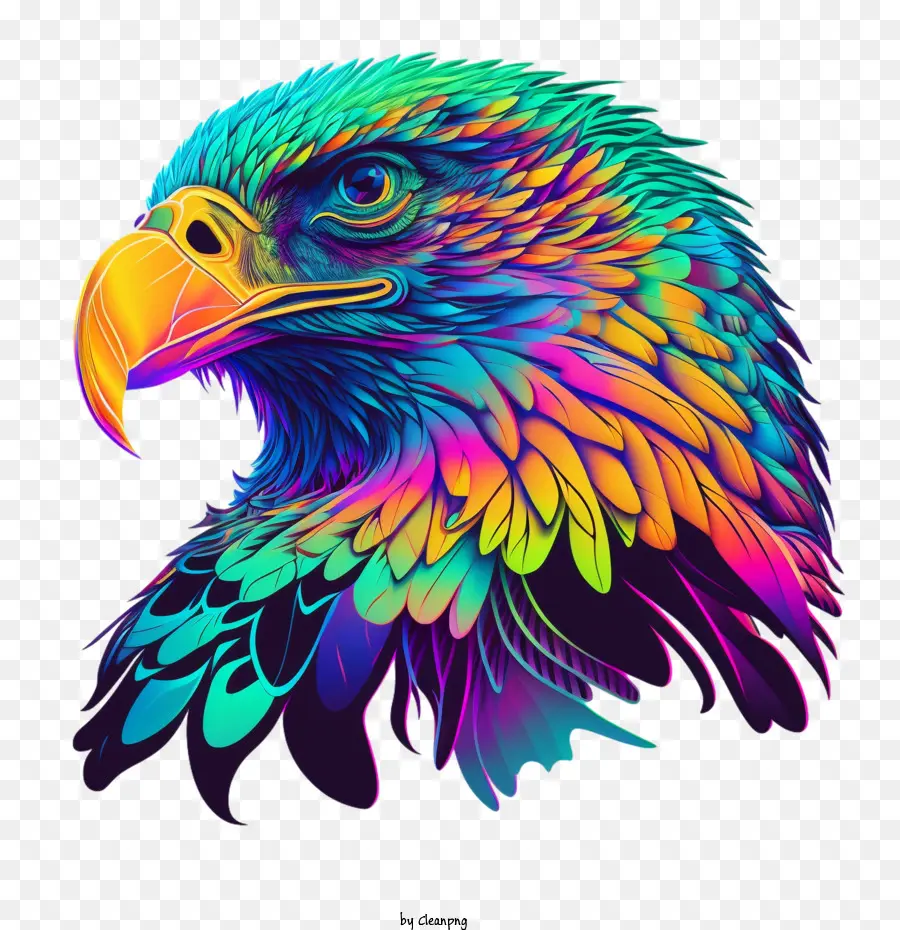 águila Psicodélica，Neón De águila PNG