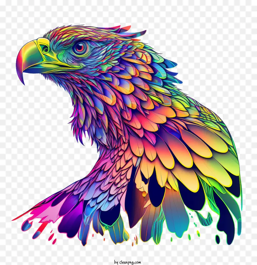 águila Psicodélica，Neón De águila PNG