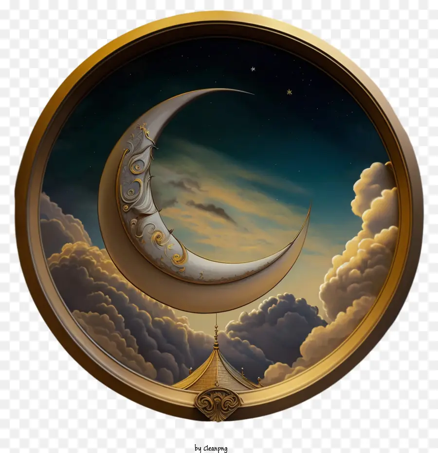 Ramadán Kareem，Luna Creciente PNG