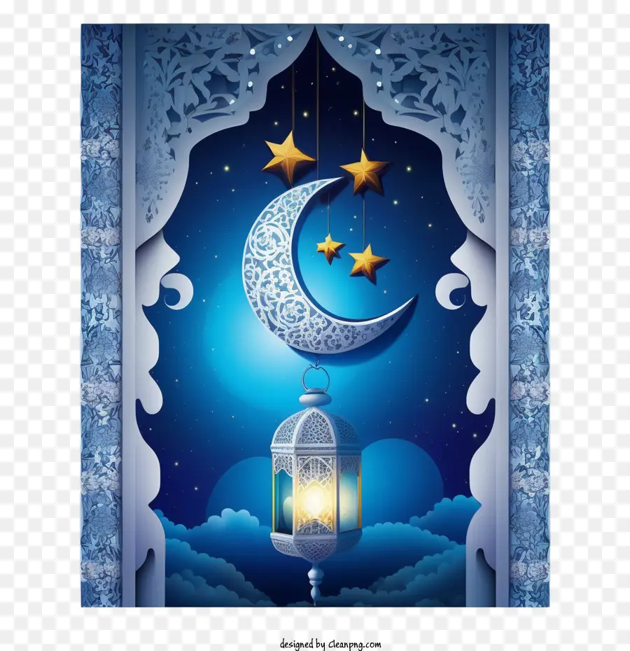 Crescent Moon，Ramadan Kareem PNG