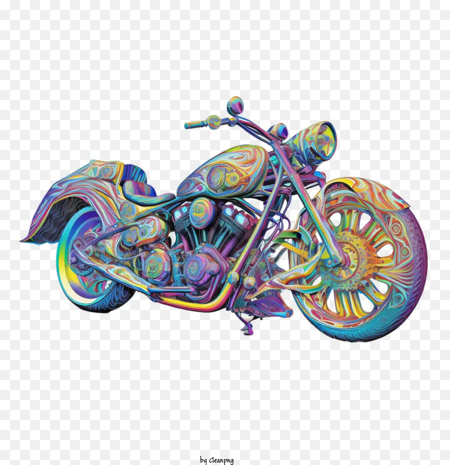 Motocicleta Psicodélica，Motocicleta PNG