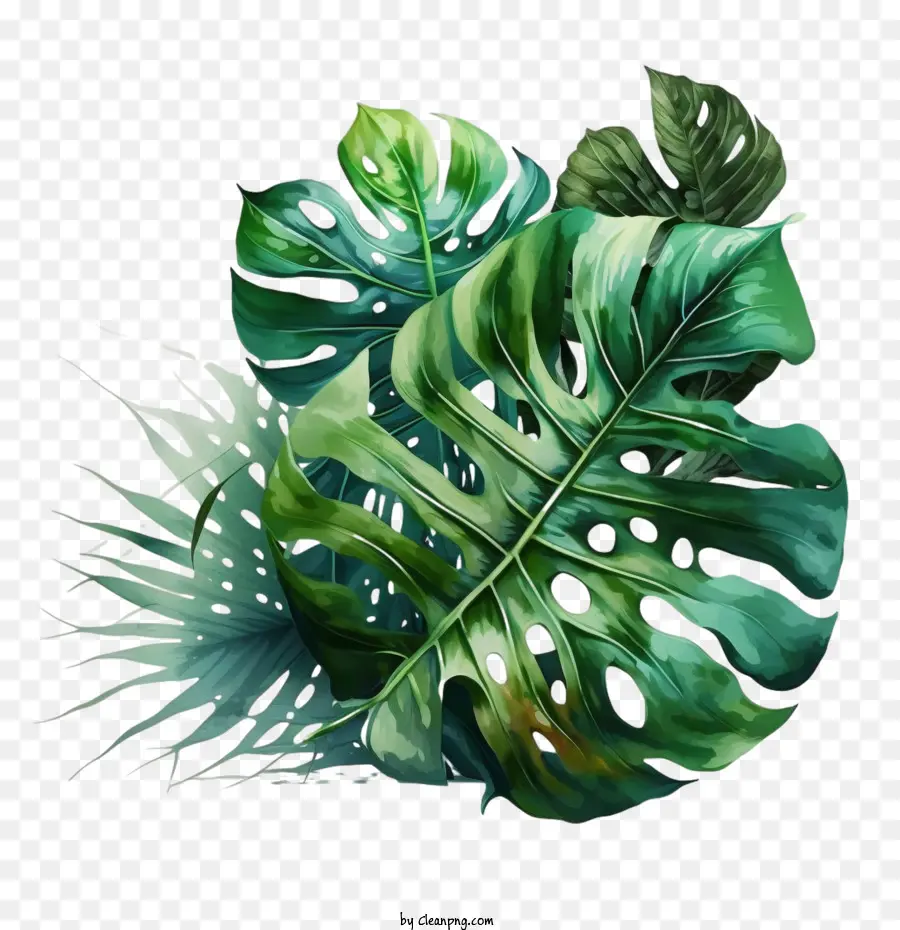 Monstera De La Hoja，Tropicales De Hoja PNG