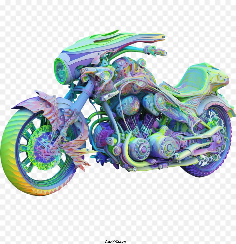 Motocicleta Psicodélica，Motocicleta PNG