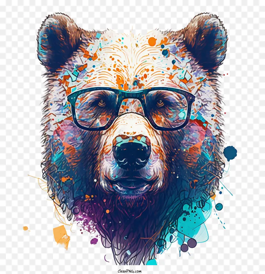 Oso Frío，Oso Psicodélico PNG