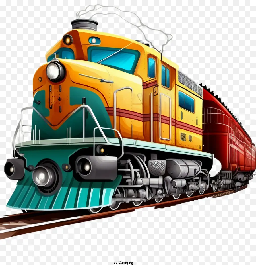 Tren Ferroviario，Tren De Dibujos Animados PNG