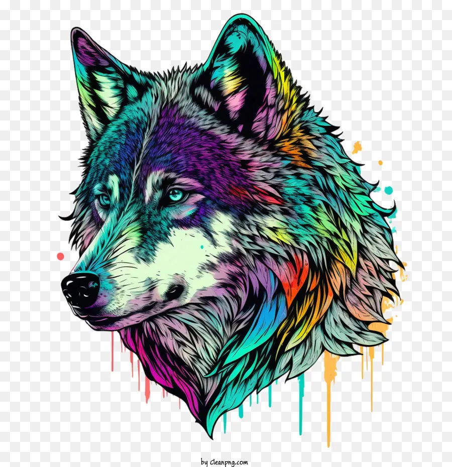 Colores Del Lobo De Los 90，Lobo PNG