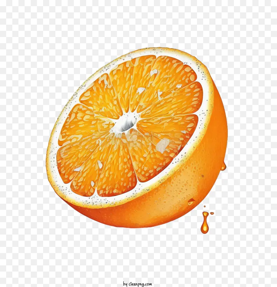 De Media Naranja，Naranja Dibujada A Mano PNG