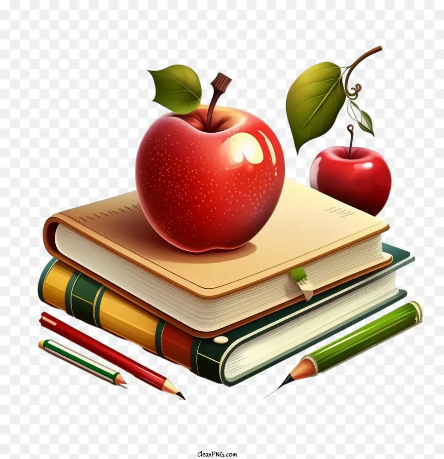 Apple En Los Libros，Día Mundial De Los Docentes PNG