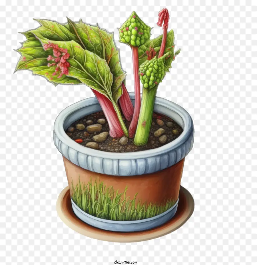 Ruibarbo，Planta En Maceta PNG