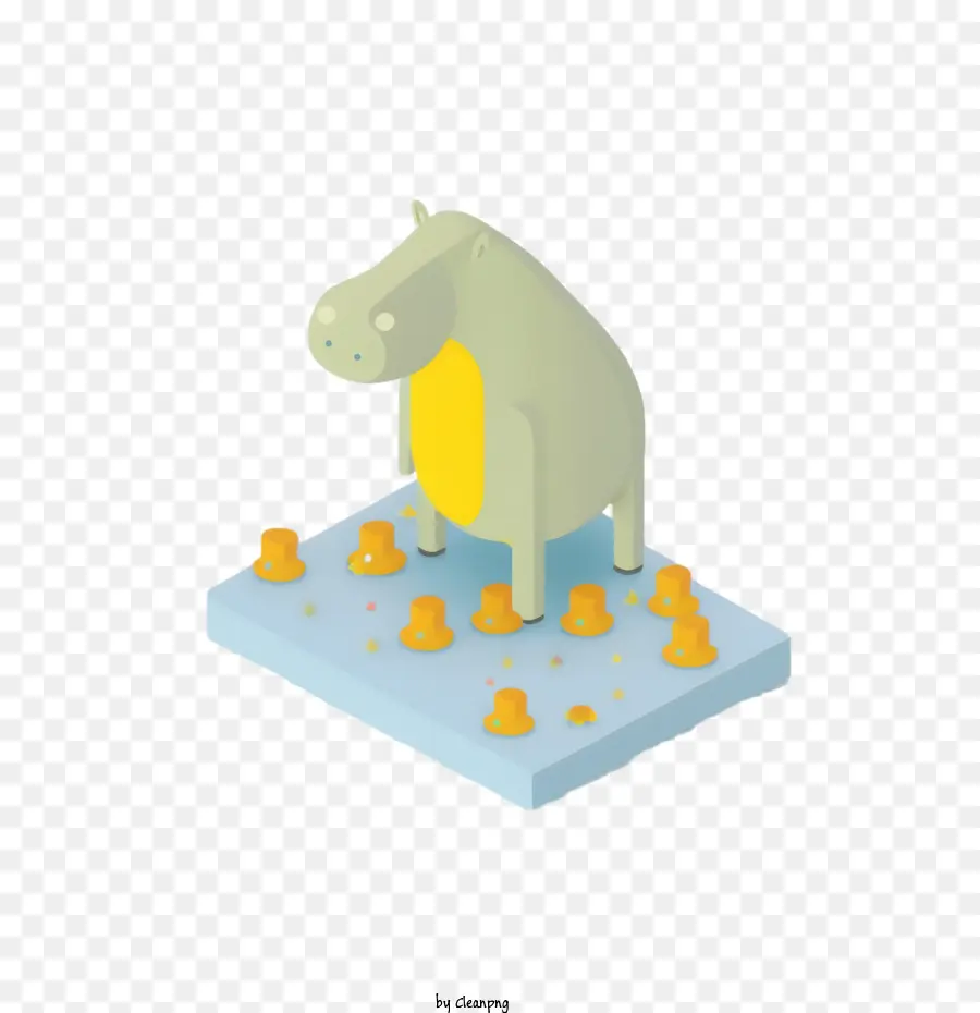 Micro Animación Hipopótamo，Elefante PNG