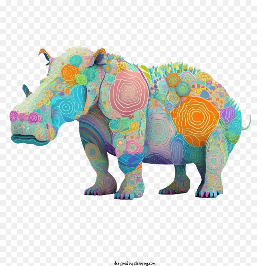 Hipopótamo Psicodélico，Hippo PNG