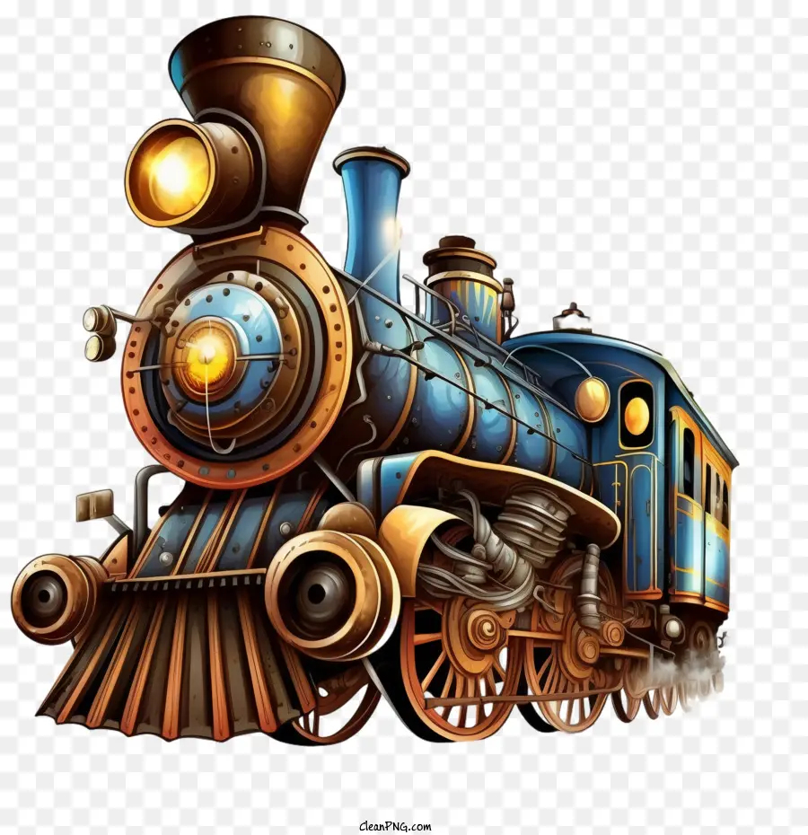 Antiguo Tren De Vapor，Tren De Dibujos Animados PNG