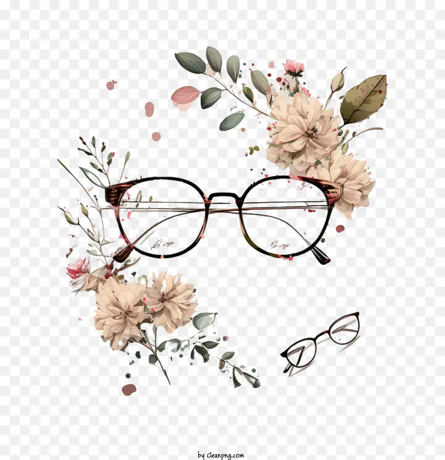 Gafas De Flores，Gafas Con Flores PNG