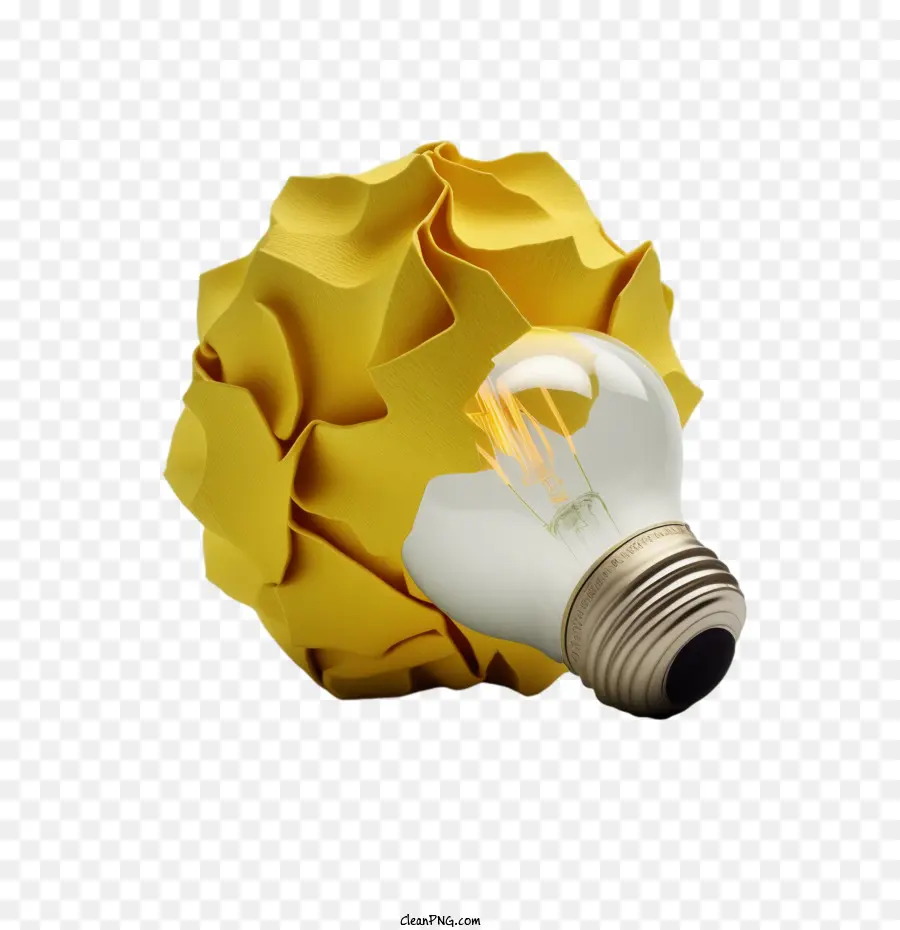 Bombilla De Luz，Bombilla Con Papel PNG