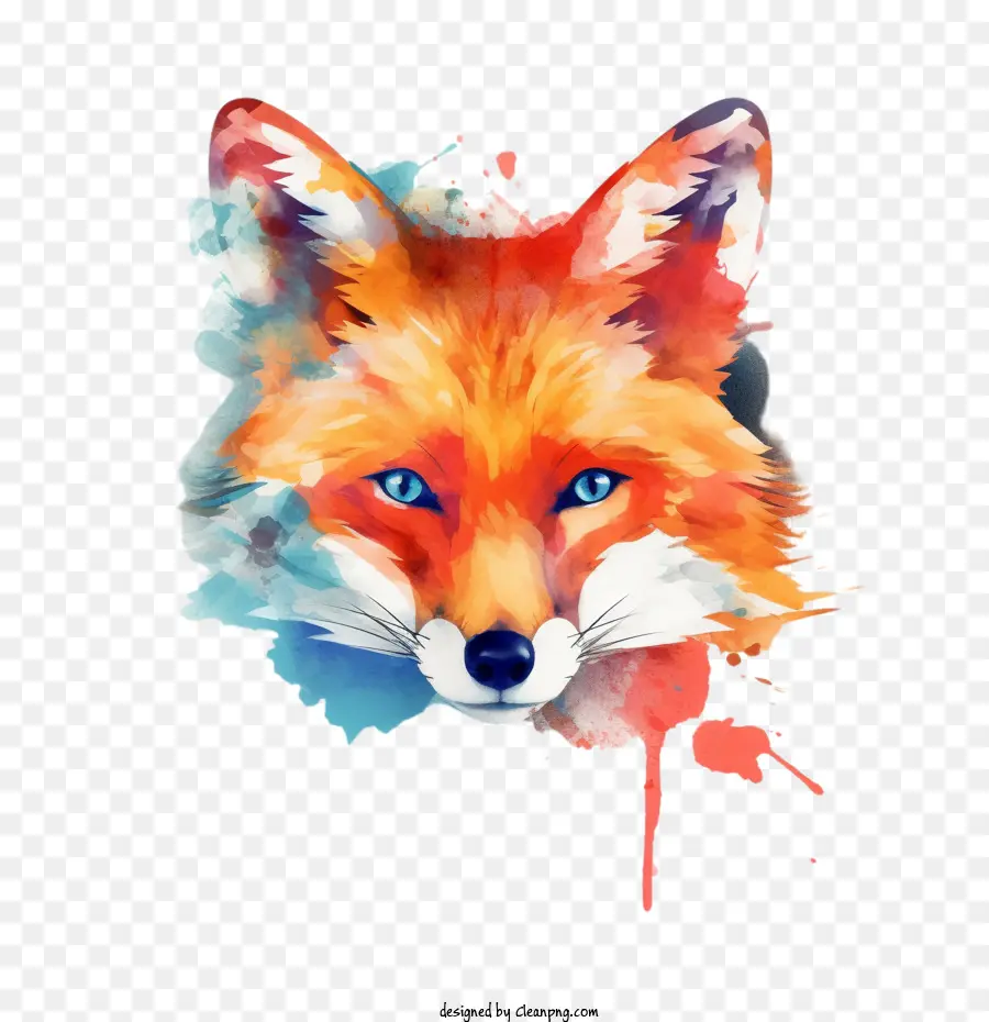 Acuarela Fox，Fox PNG