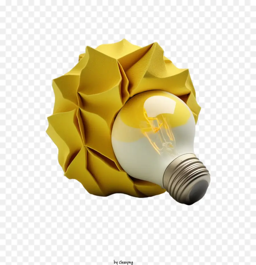 Bombilla De Luz，Bombilla Con Papel PNG