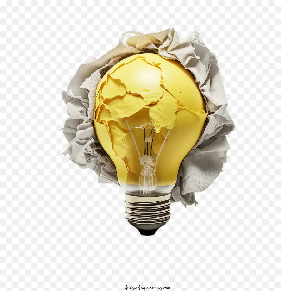 Bombilla De Luz，Bombilla Con Papel PNG