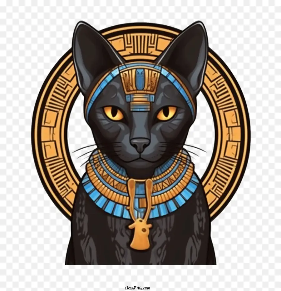 Antiguo Gato Negro，Gato Negro De Egipto PNG