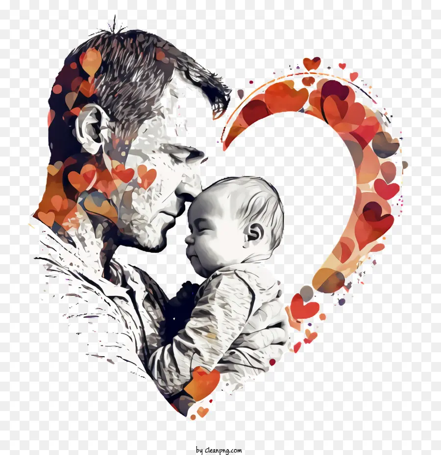 Padre Y Bebé，El Día De Los Padres PNG
