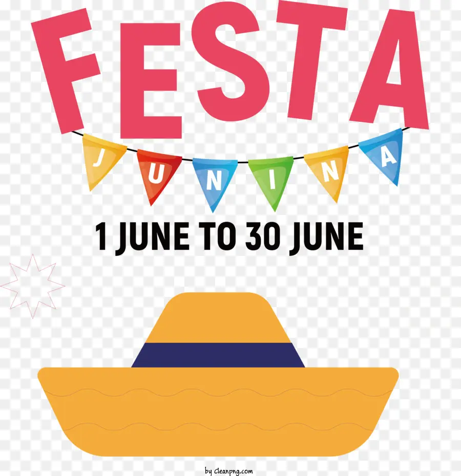 Fiesta Junina，Sombrero Amarillo PNG