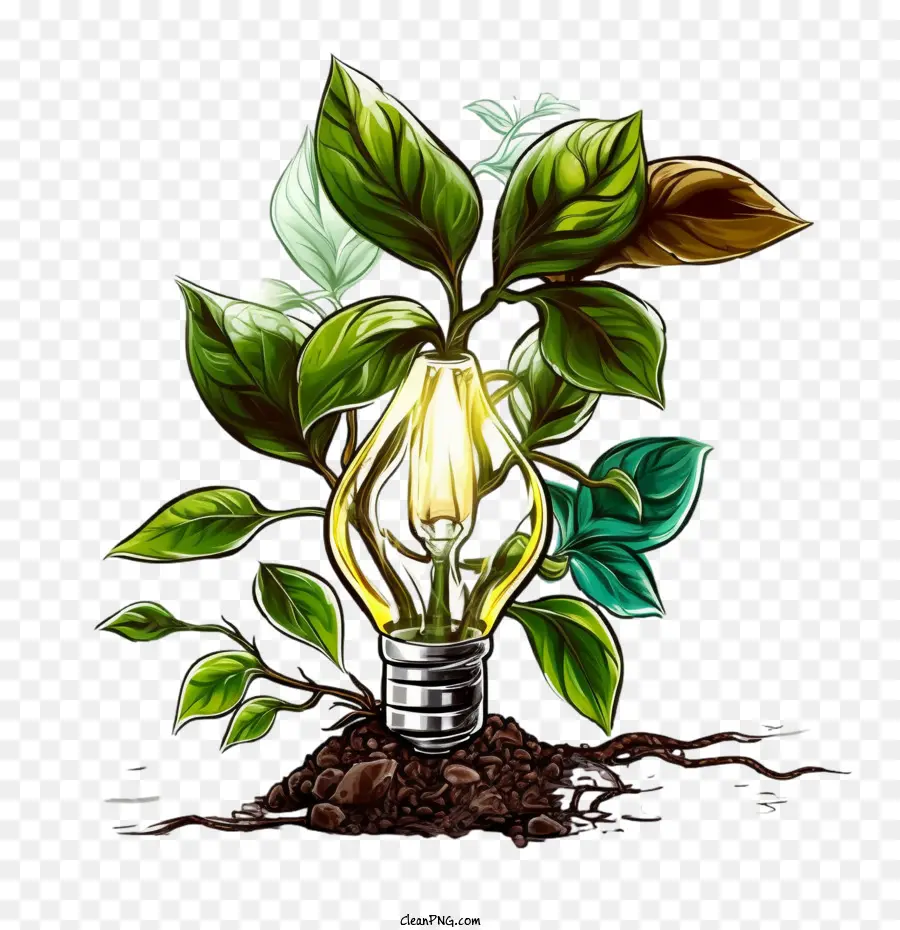 Bombilla，Planta Con Bombilla PNG