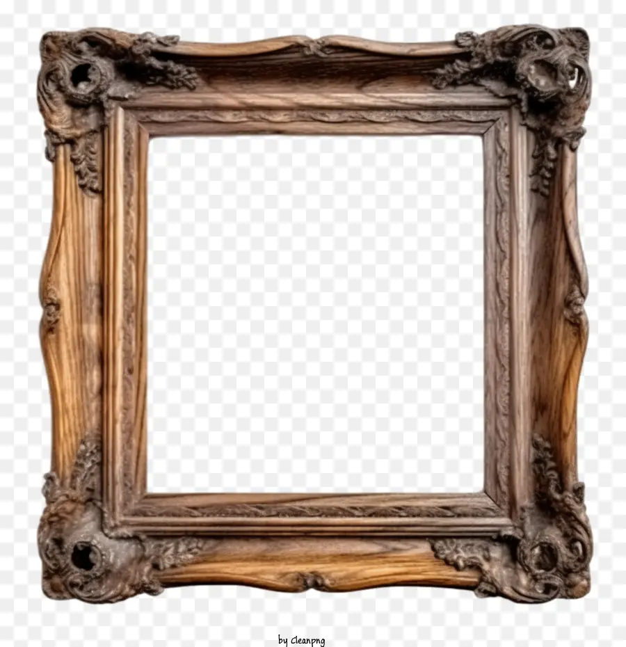 Marco De Madera Viejo，Wooden Frame PNG