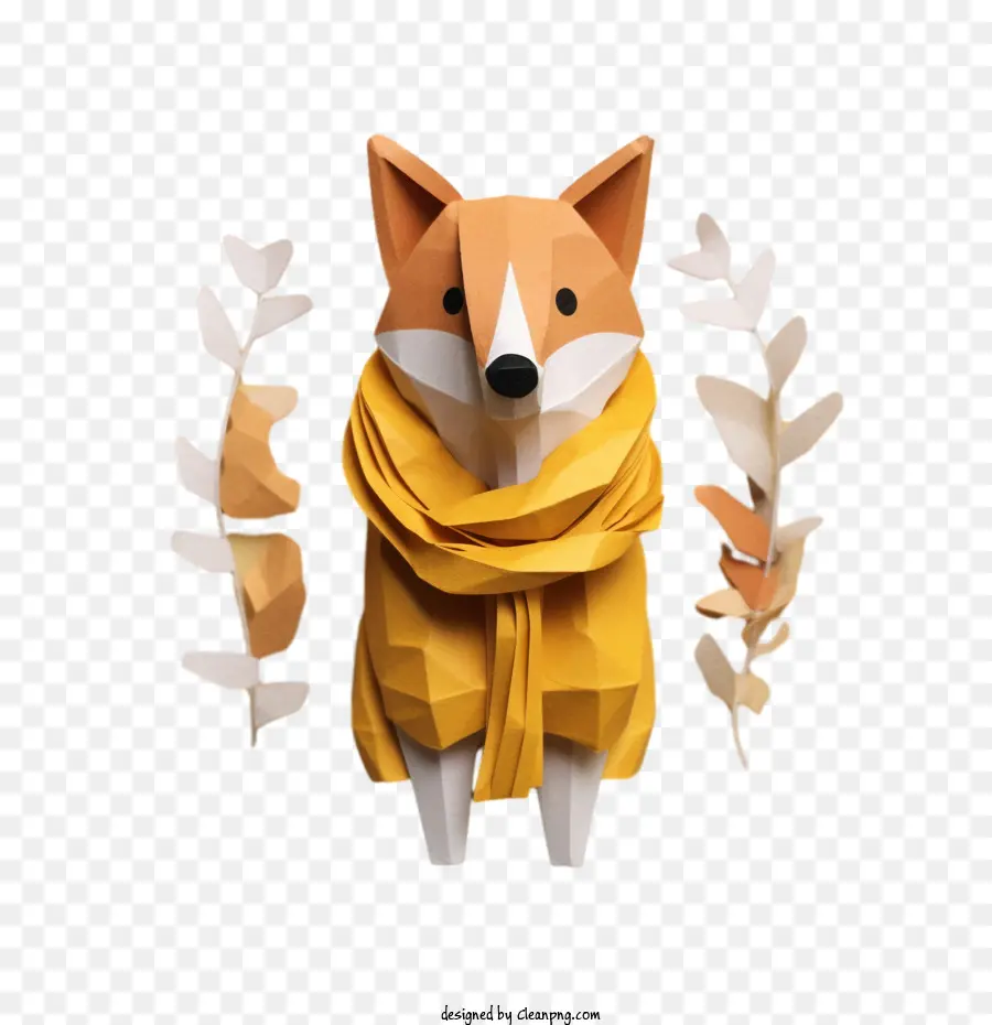 Fox，Paper Art Fox PNG