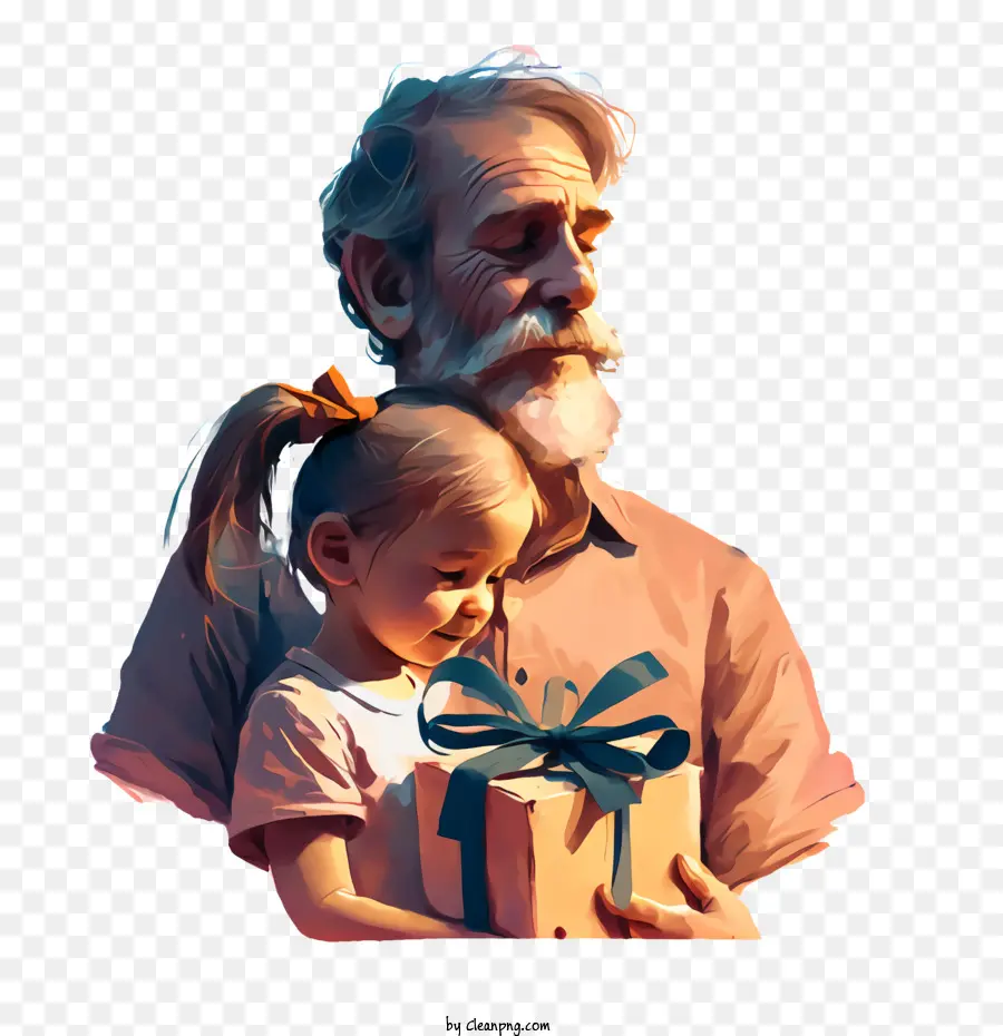 Padre Y Presente，Padre Y Regalo PNG