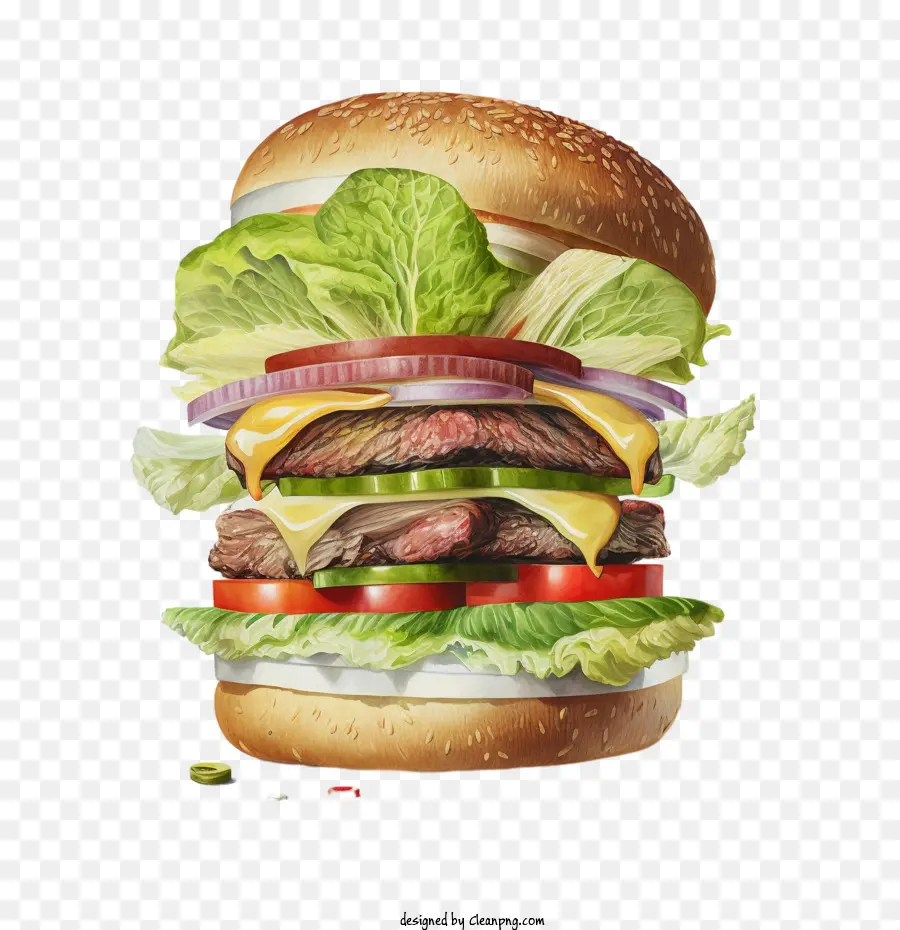 Doble Hamburguesa，Hamburguesa Doble PNG