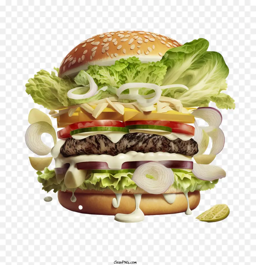 Doble Hamburguesa，Hamburguesa Doble PNG