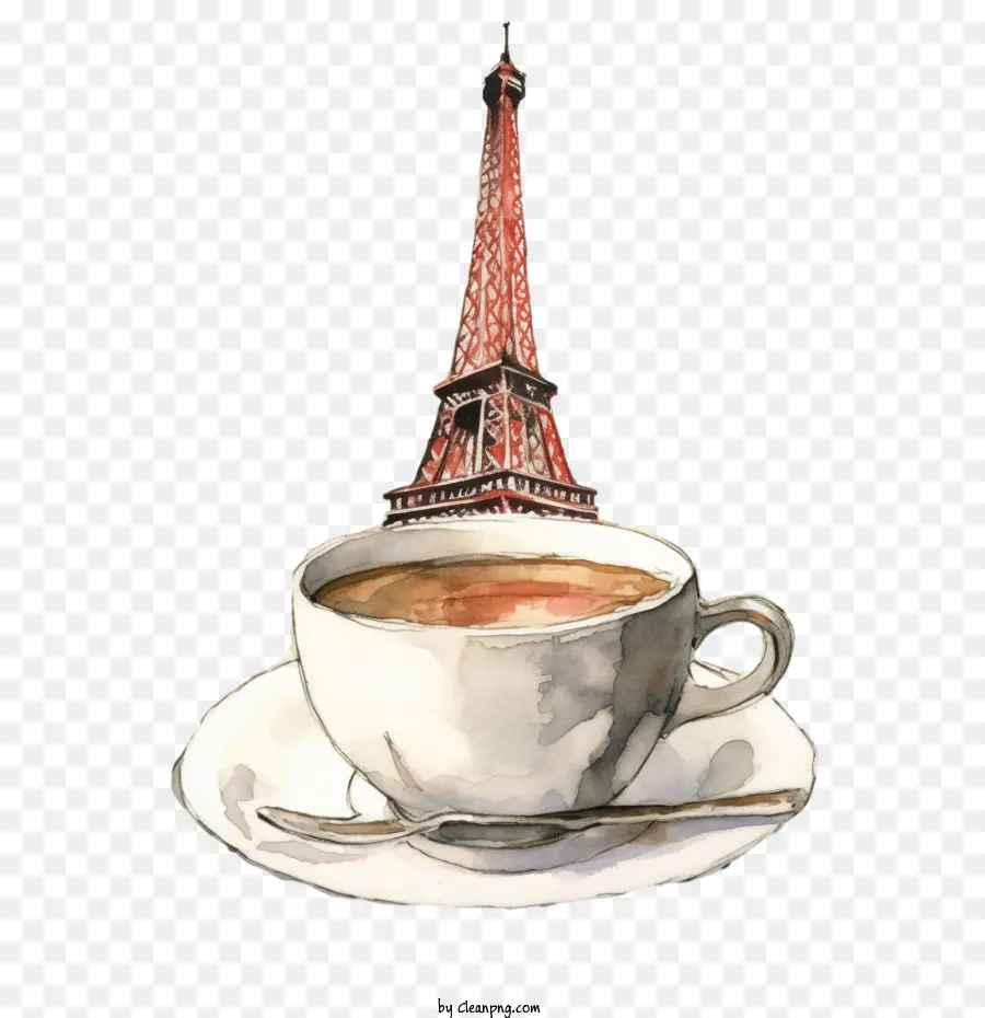 Torre Eiffel，Taza De Cafe PNG