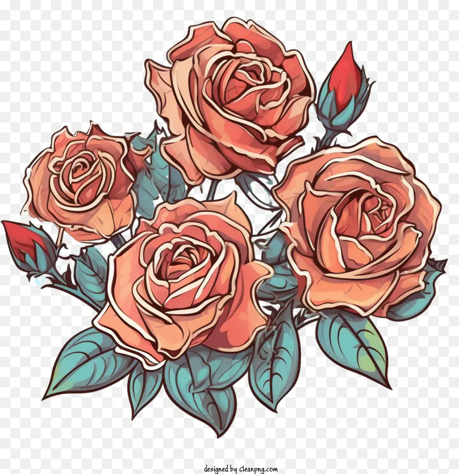 Rosa，Dibujos Animados De Rosas PNG