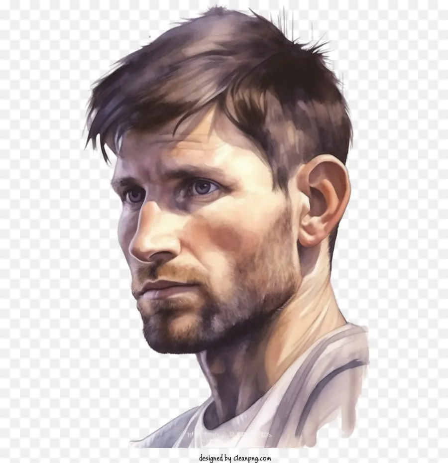 Acuarela Lionel Messi，Lionel Messi PNG